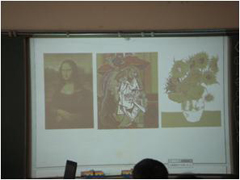 作品を見比べる